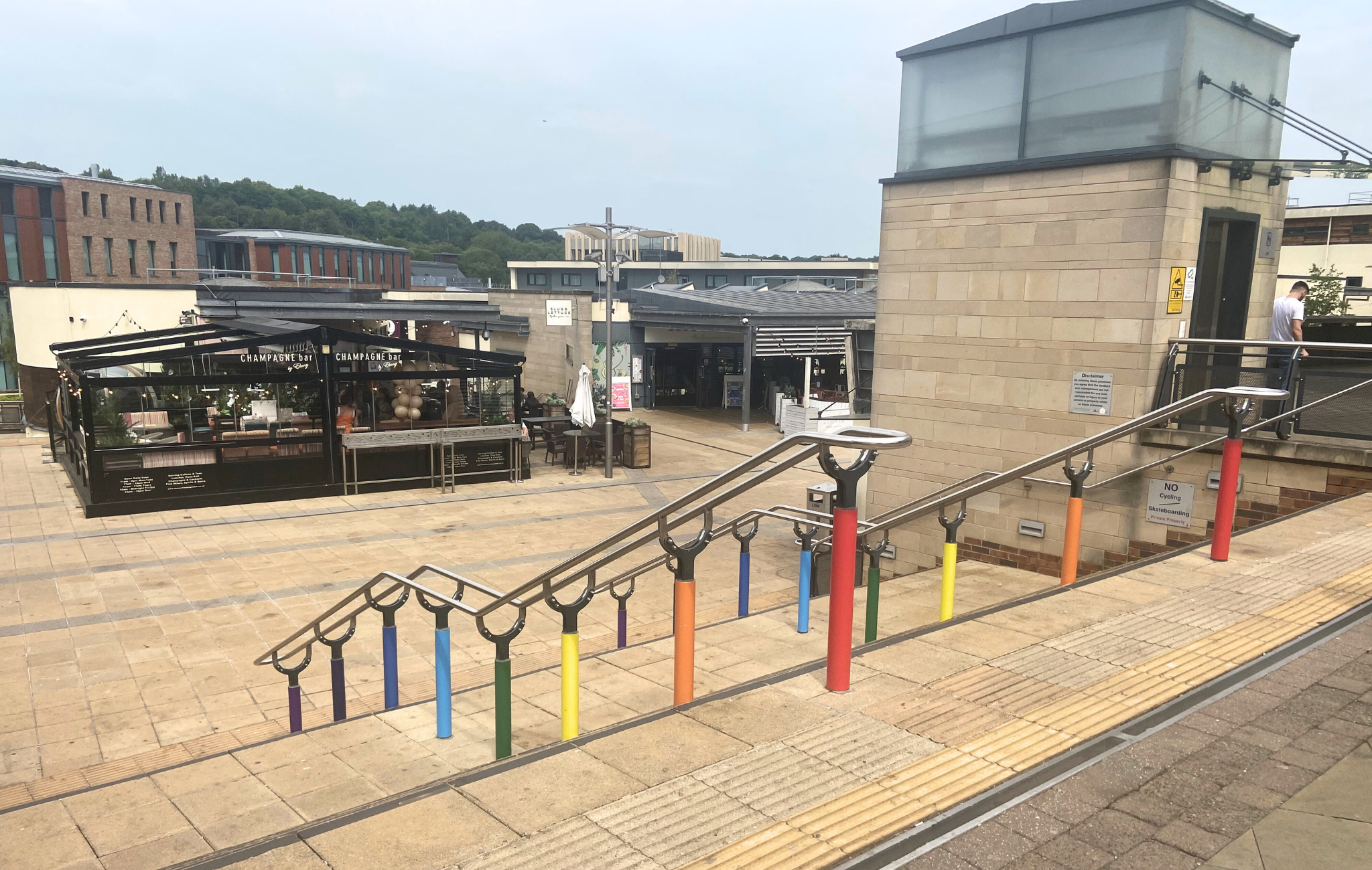 Durham pride month, rainbow steps at Walkergate