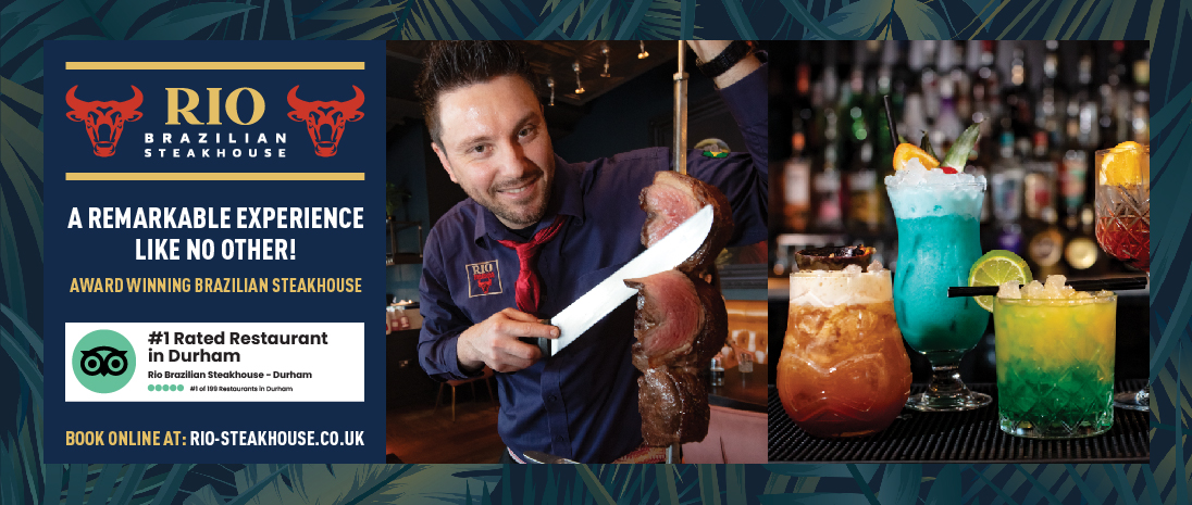 A man carving meat at Rio Brazilian Steakhouse