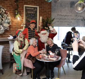 Santa visits the Champagne Bar at Walkergate