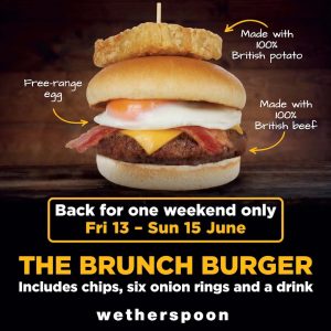 wetherspoons brunch burger father's day graphic